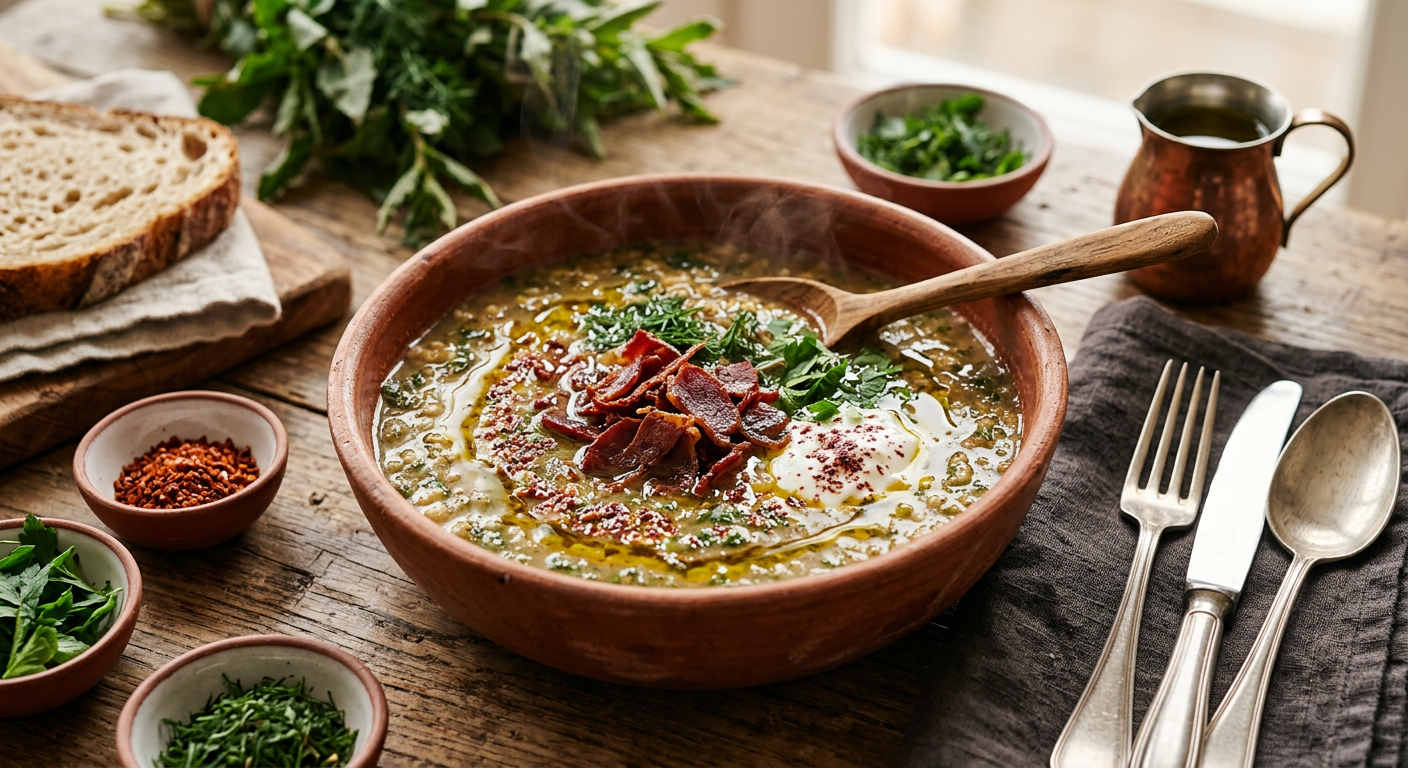Pastırmalı Madımak Çorbası