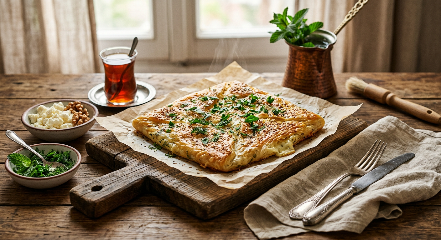 Katmer (Cevizli veya Peynirli)