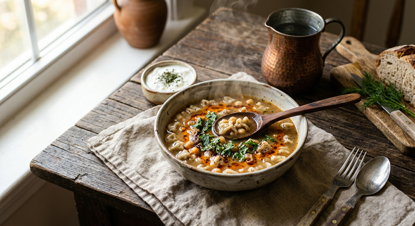 Dımbıl Çorbası (Kütahya Mantı Çorbası)