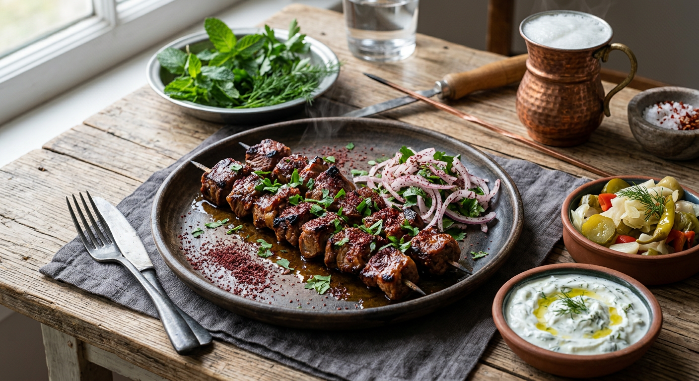 Muş Çağ kebabı (Çeç Kebabı)